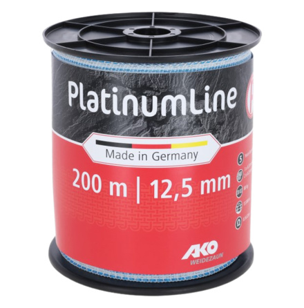 Elband AKO PlatinumLine Vit/Bl 12,5 mm 200 Meter 0,16 Ohm/m