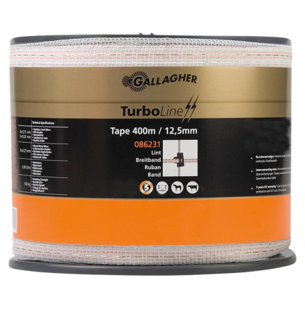 Elband Gallagher TurboLine Vit 12,5 mm 400 meter *