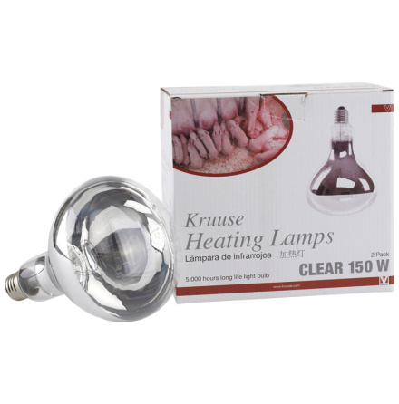 Vrmelampa 150 W, Klar, 2-pack Kruuse