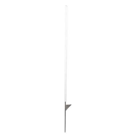 Kraftig Plaststolpe 19 mm med stlspets 110 cm Vit 10-pack