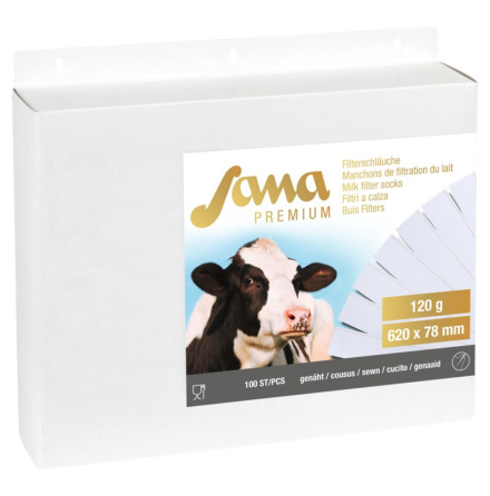 Mjlkfilter Filterstrumpa Sana Premium 620 x 78 mm 100-pack (120g/mm2)