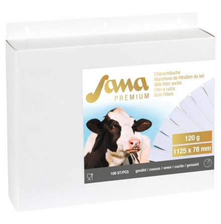 Mjlkfilter Filterstrumpa Sana Premium 1125 x 78 mm 100-pack (120g/mm2)