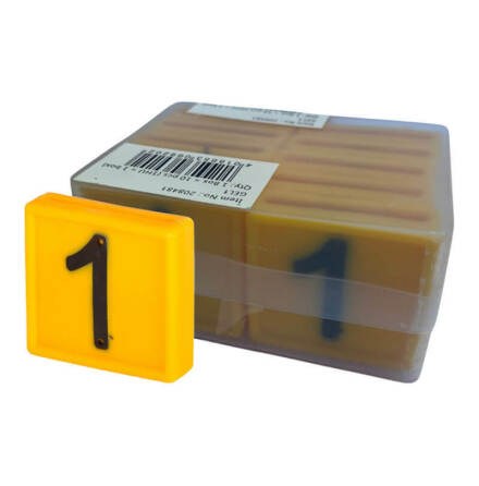 Halsremsmrke Gul Nr. 1    10-pack