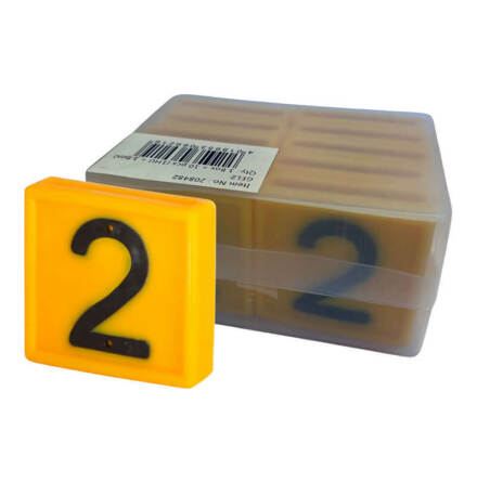 Halsremsmrke Gul Nr. 2    10-pack