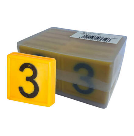 Halsremsmrke Gul Nr. 3    10-pack