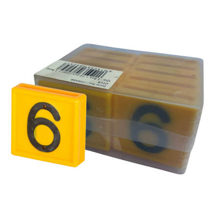 Halsremsmrke Gul Nr. 6/9  10-pack