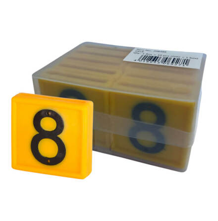 Halsremsmrke Gul Nr. 8    10-pack
