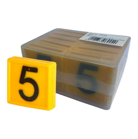 Halsremsmrke Gul Nr. 5    10-pack