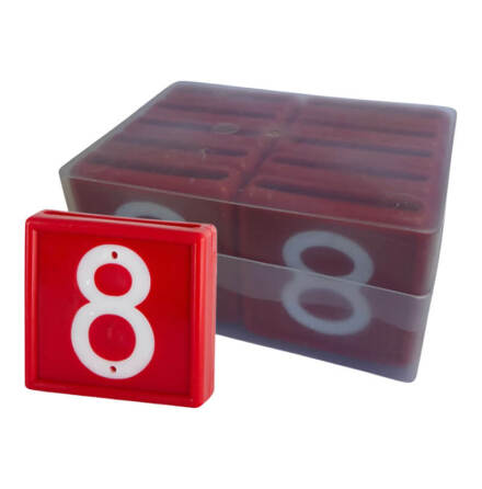 Halsremsmrke Rd Nr. 8    10-pack