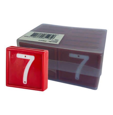 Halsremsmrke Rd Nr. 7    10-pack