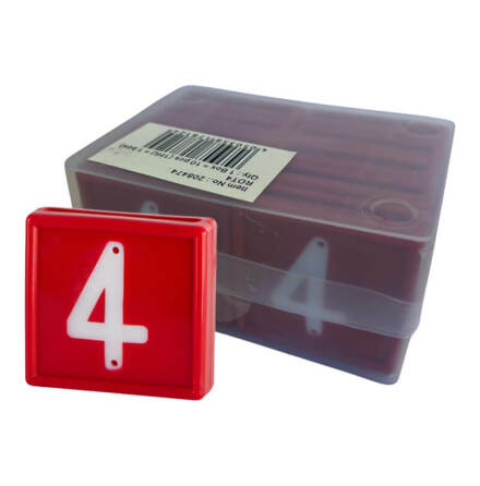 Halsremsmrke Rd Nr. 4    10-pack