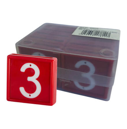 Halsremsmrke Rd Nr. 3    10-pack