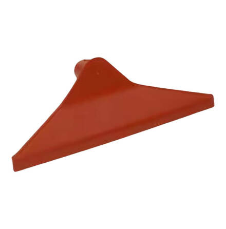 Gdselskrapa i rd plast 35 cm bred fr 26 mm skaft
