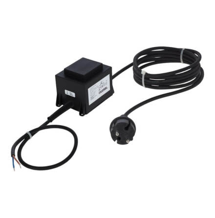 Transformator med stickpropp IP44 230 V -&gt; 24V 100 VA