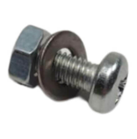 M3 Skruv 8 mm med Bricka och Mutter