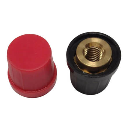 Anslutningsmutter R�d &amp; Svart