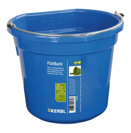 Foderhink / Vattenhink Flatback 20 liter Graderad Bl� Kerbl