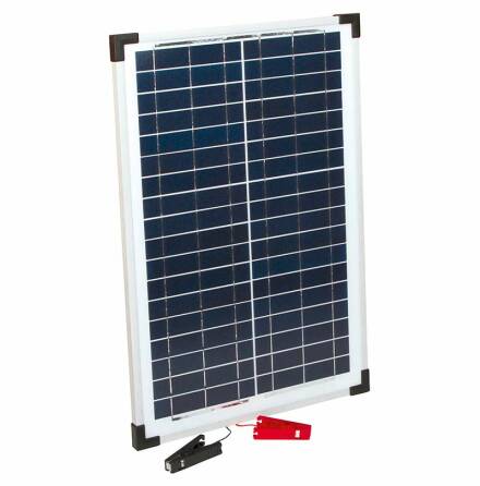 Solpanel AKO 30 Watt 12 Volt inkl laddningsregulator Komplett med batterikl�mmor