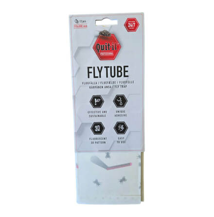 Quit-It Fly Tube Flugf�lla 12 st/f�rp. 110 x 300 mm Giftfri