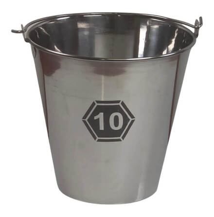 Hink rostfritt st�l 10 liter