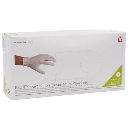 Latexhandske KRUTEX us-handske puder 100-pack (Flera storlekar)