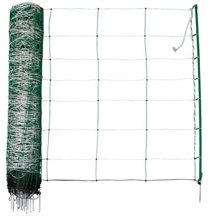 Frelnt TitanNet 90 cm Enkelspets Vit/Grn 7 trdar 50 Meter Elstngselnt