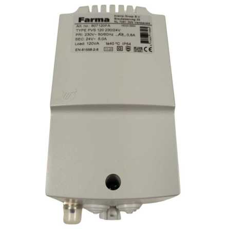 Transformator Fast Installation 230 V -&gt; 24V 120 Watt