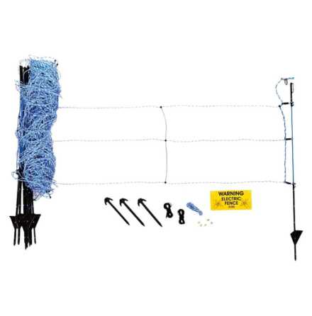 Elnt Vildsvinsstngsel WildNet 63 cm Enkelspets Vit-Bl/Bl 3 trdar 50 meter