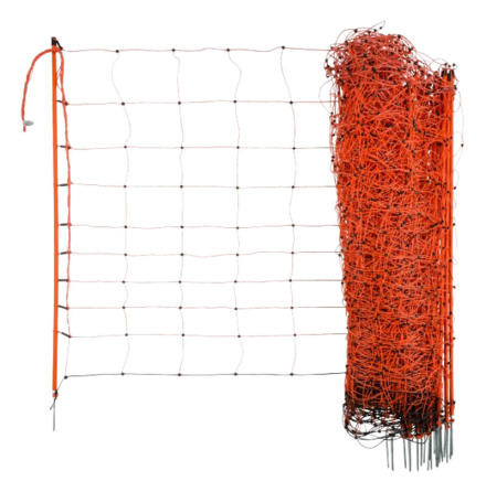 Fårelnät OviNet 90 cm Enkelspets Orange/Orange 9 trådar 50 Meter