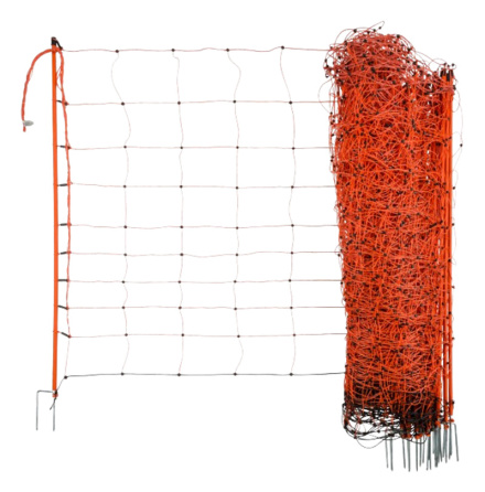 Frelnt OviNet 90 cm Dubbelspets Orange/Orange 9 trdar 50 meter Elstngselnt
