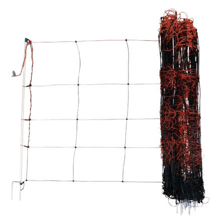 Frelnt Titan Light Net 90 cm Dubbelspets Orange/Svart 5 trdar 50 Meter Elstngselnt